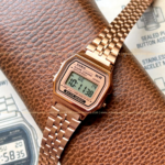 Ladies Casio Vintage Mini A159W Rose Gold
