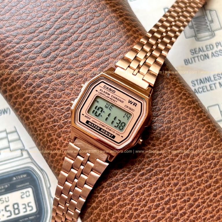 Ladies Casio Vintage Mini A159W Rose Gold